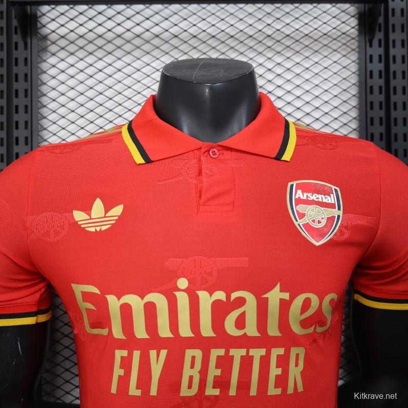 Player Version 25/26 Arsenal Red with Classic Design Jersey