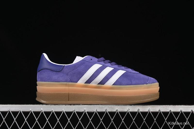 Adidas Originals Gazelle Bold IE0419 Low-Top Sneakers with Thick Sole for Casual Wear, Slip-Resistant and Durable