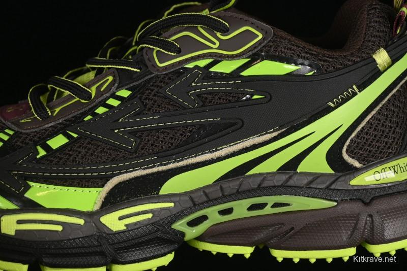 Off-White Be Right Low-Top Lifestyle Sneakers in Black Green - X.E5