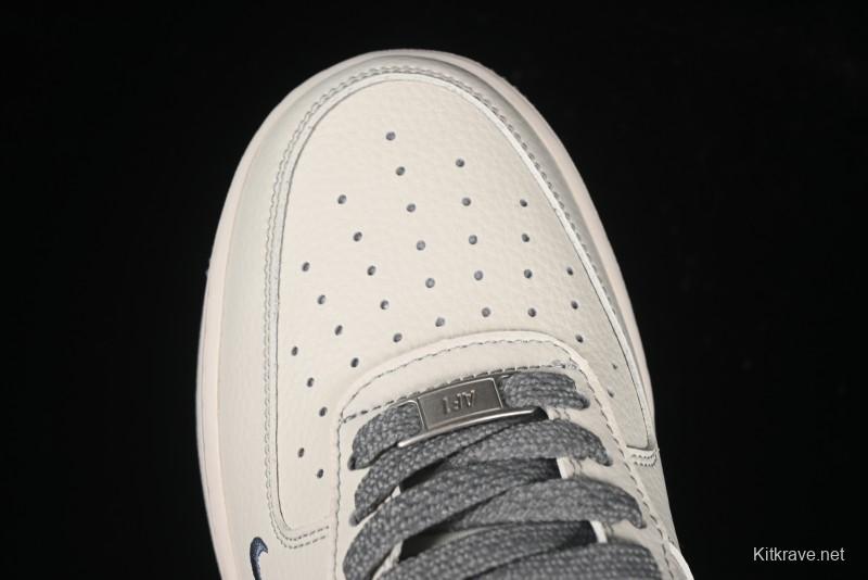 Nike Air Force 1 '07 Low The North Face x CDG Light Grey Swoosh Casual Sneakers - HH7518-052