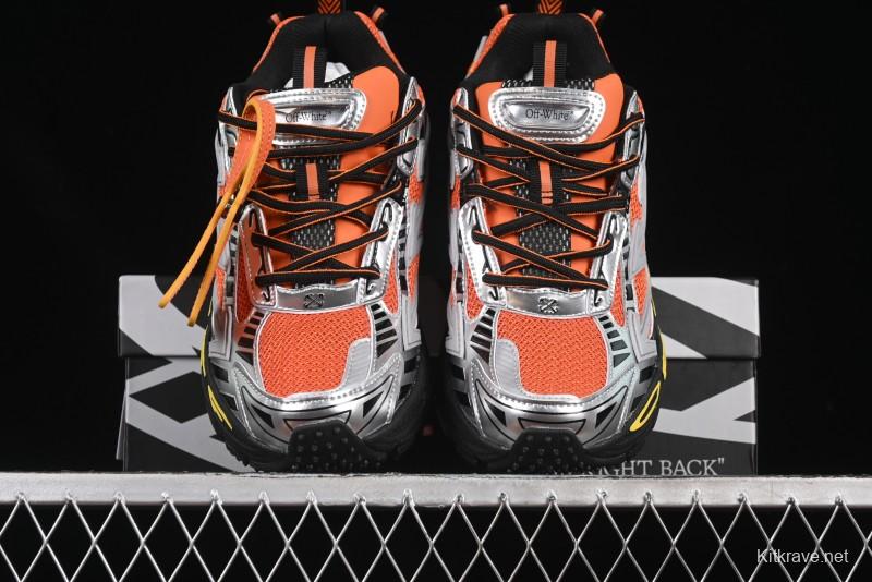 Off-White Be Right Low-Top Lifestyle Sneakers in Grey Orange - X.E5