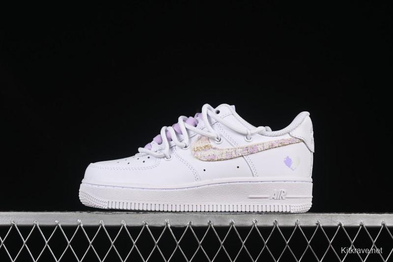 Nike Air Force 1'07 Low Purple Chanel-Inspired Casual Sneakers - DH9999-556