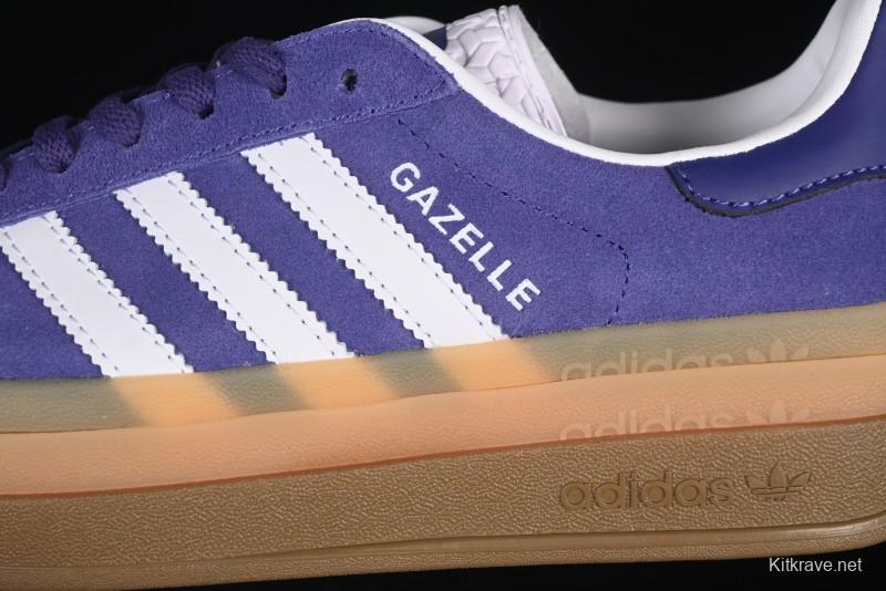 Adidas Originals Gazelle Bold IE0419 Low-Top Sneakers with Thick Sole for Casual Wear, Slip-Resistant and Durable