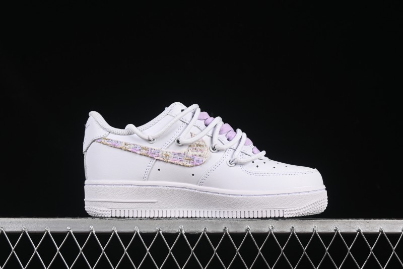 Nike Air Force 1'07 Low Purple Chanel-Inspired Casual Sneakers - DH9999-556