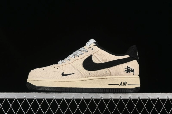 Nike Air Force 1 '07 Low Stussy Collaboration Hemp Low-Top Casual Sneakers - XX3168-153