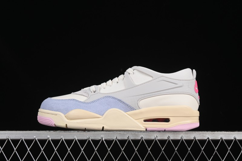 Nike Air Jordan 4 Remastered Retro Sneakers with Textile Mesh and Suede Upper - IB4466-025