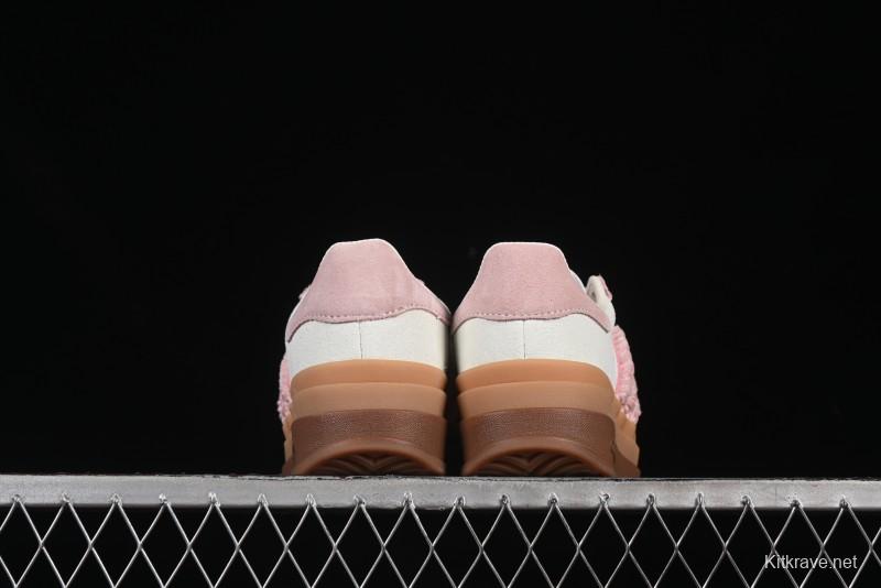 Adidas Originals Gazelle Bold JR8374 Collaboration Low-Top Sneakers with Thick Sole for Slip Resistance and Durability - JR8374