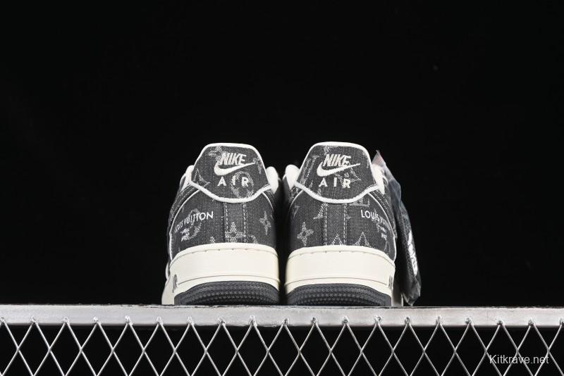 Nike Air Force 1'07 Low LV Collaboration Black Denim Casual Sneakers - SC9207-530
