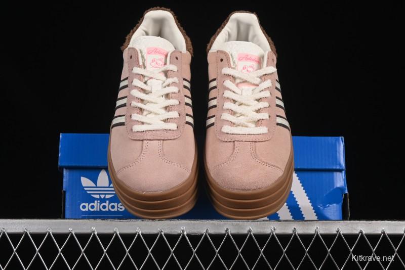 Adidas Originals Gazelle Bold JR4244 Collaboration Low-Top Platform Sneakers with Slip-Resistant Durable Sole