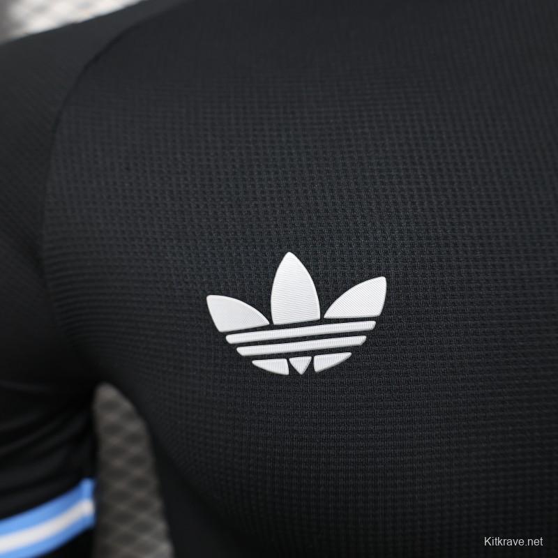 Player Version 2025 Argentina Black with Sky Blue Trim Jersey