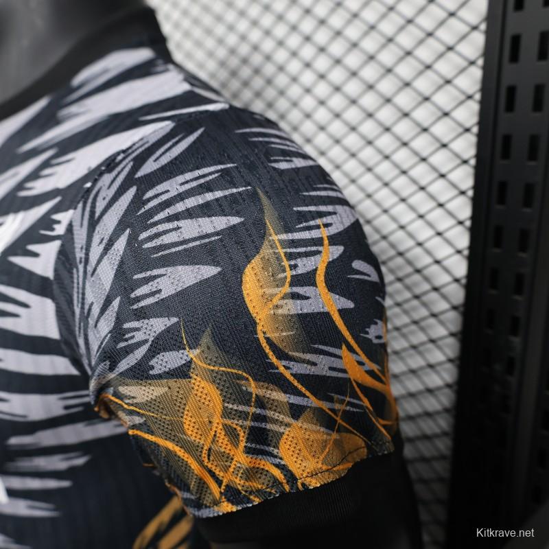 Player Version 25/26 Liverpool Dark Grey with Golden Phoenix Pattern Jersey