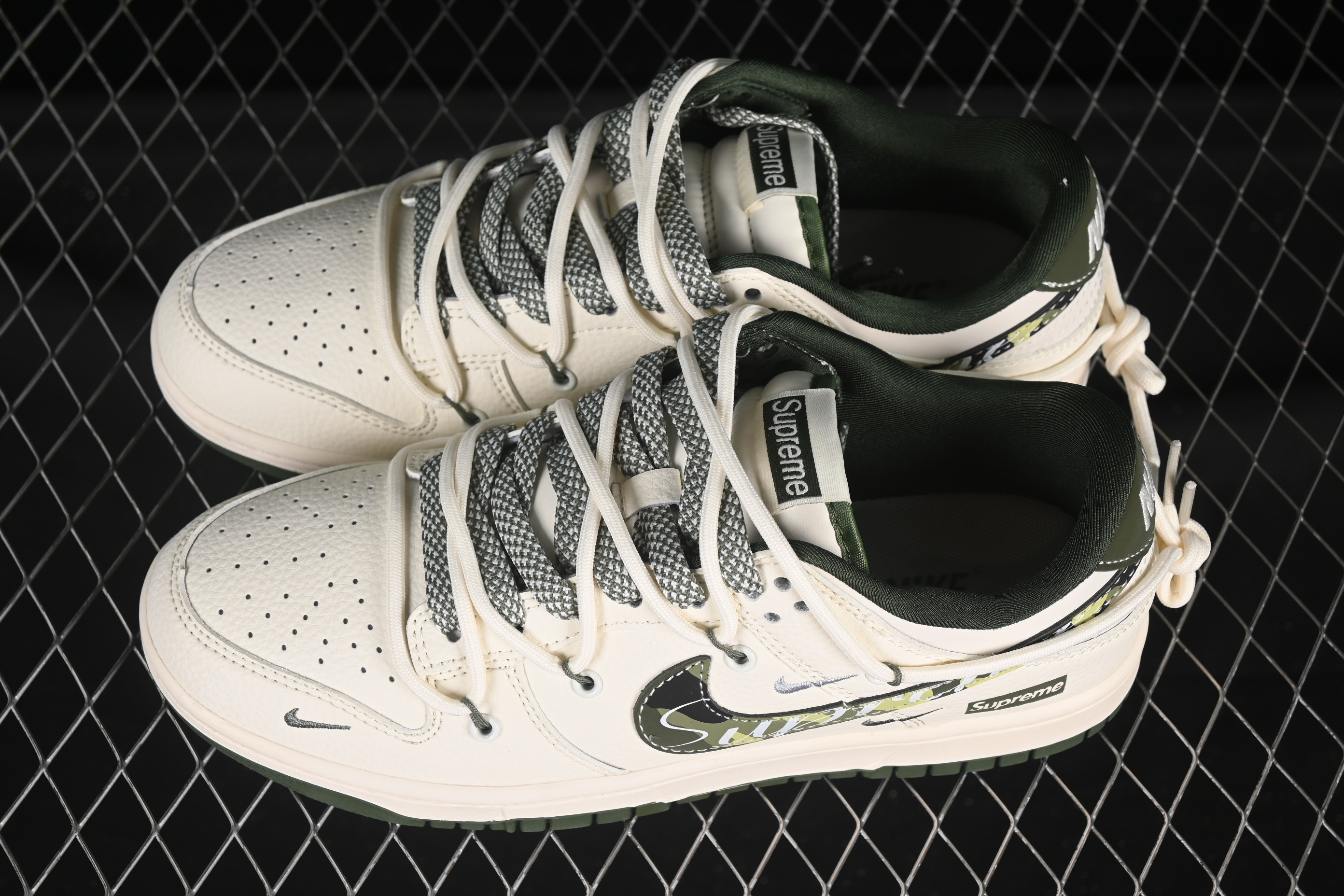 Nike SB Dunk Low Sup Collaboration Strap Camo Swoosh Anniversary Custom Low-Top Casual Skate Shoes - DM6868-081