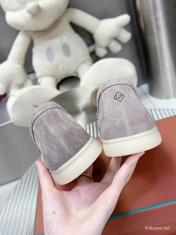 2024 Unisex Le Parmentier Beige Suede Loafers MJ00270