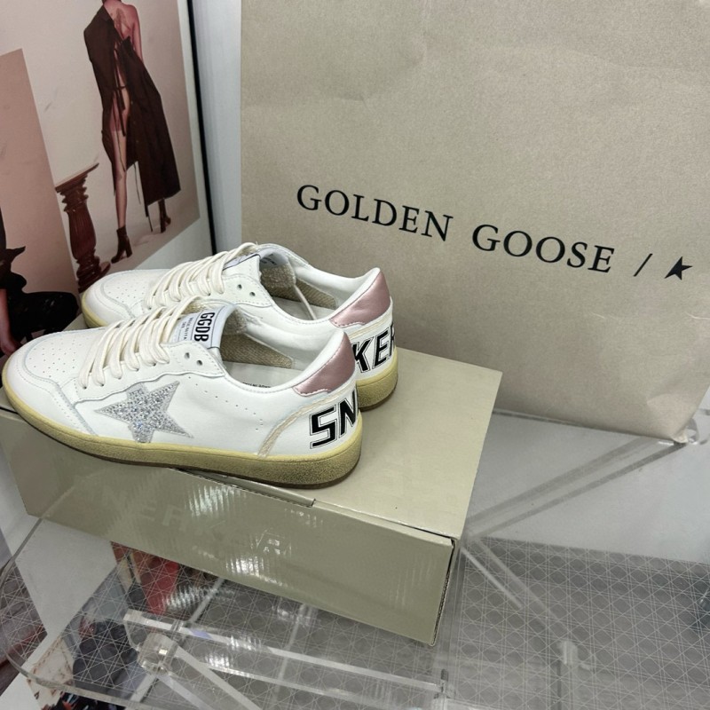 2024 Unisex GGDB White Pink Leather Low Top Sneakers MJ00260