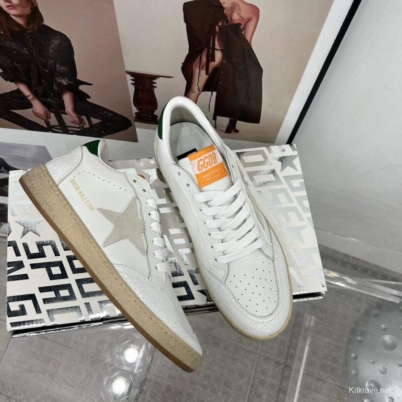 2024 Unisex GGDB White Grey Green Leather Sneakers MJ00260