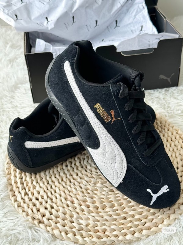 2025 Men Puma Black White Suede Sneakers KFY00260