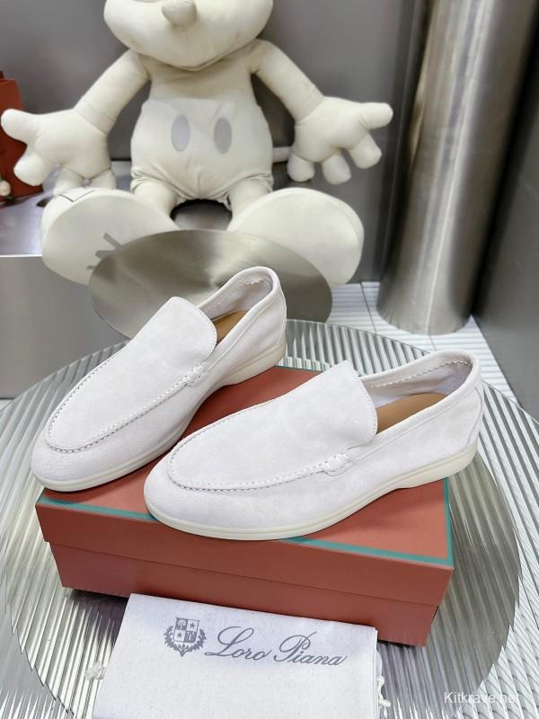 2025 Men LP White Suede Loafer LY00260