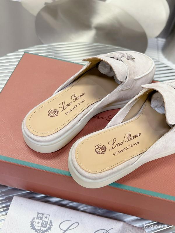 2024 Slippers LP Beige Nubuck Leather Loafer MJ00270