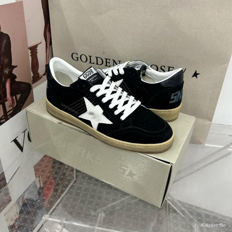 2024 Unisex GGDB Black White Suede Low Top Sneakers MJ00260