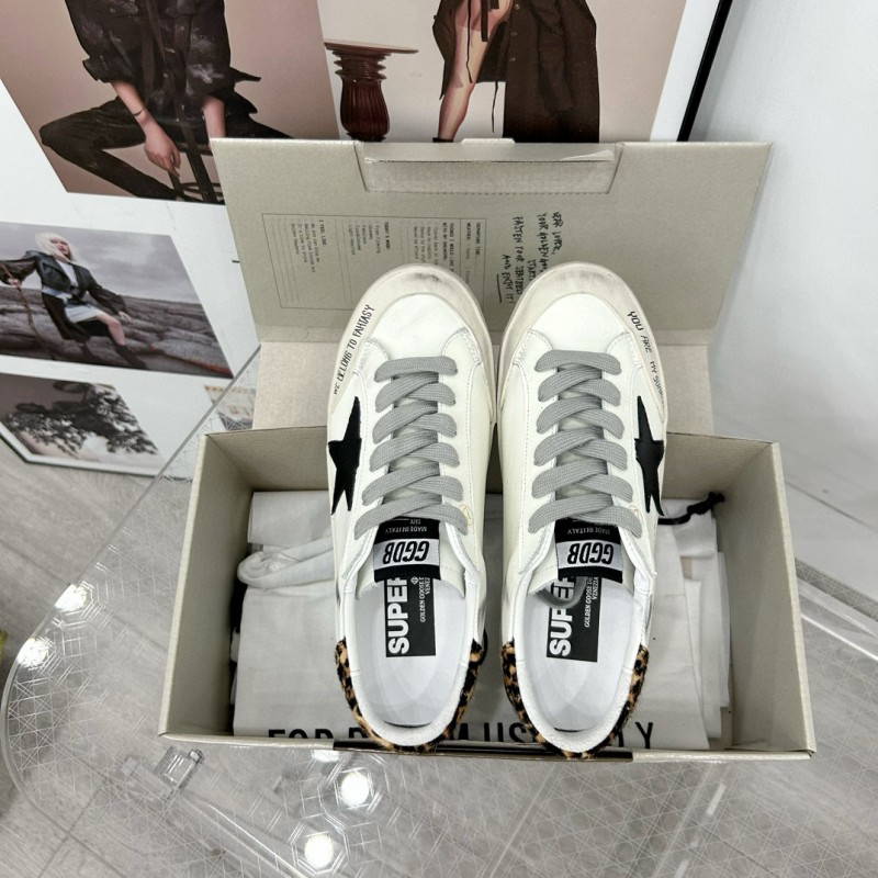2025 Women GGDB White Black Leather Sneakers LY00360