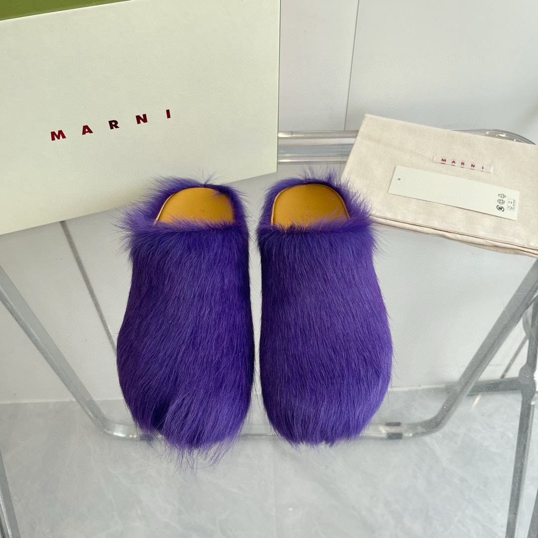 2024 Slippers Marni Purple Horsehair