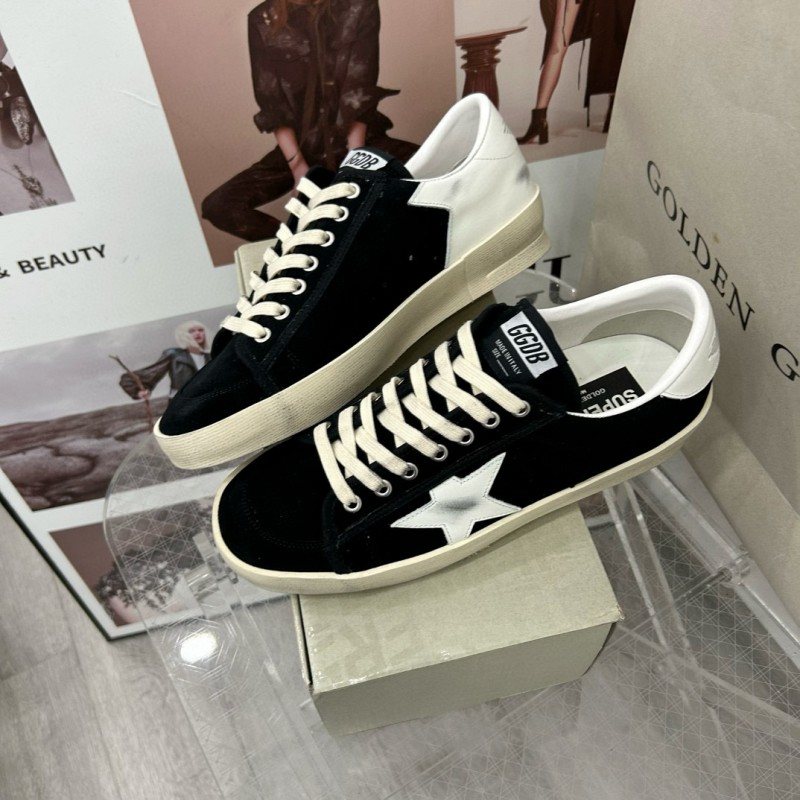 2024 Unisex GGDB Black White Suede Leather Low Top Sneakers MJ00260
