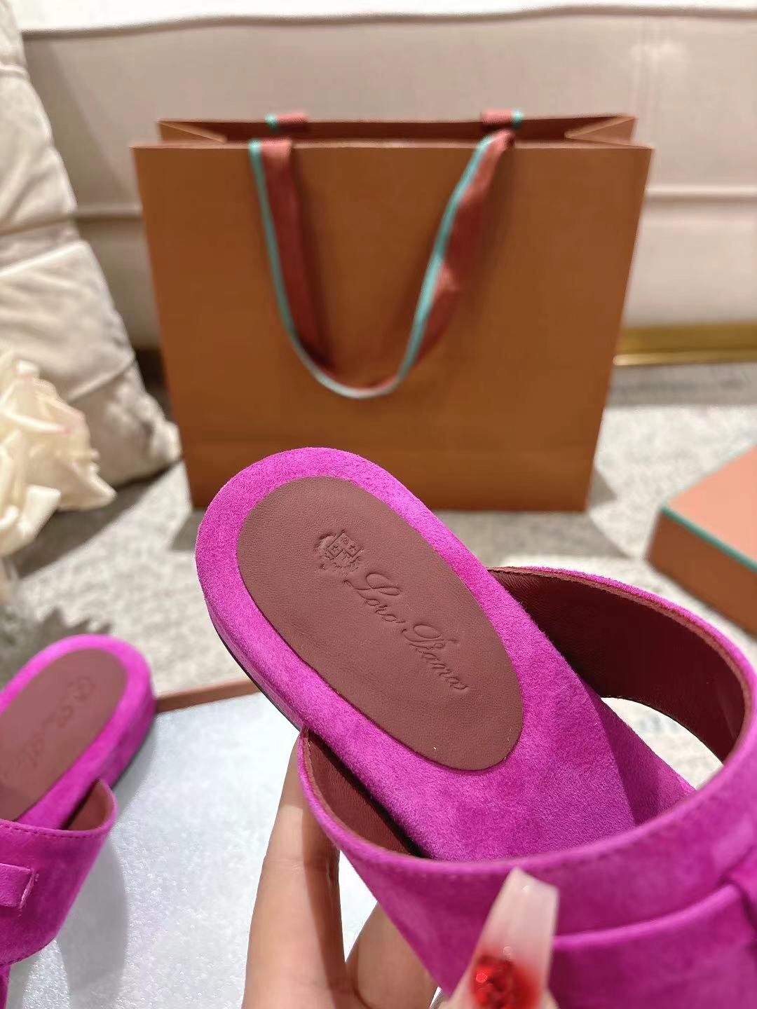 2025 Slippers Le Parmentier Pink Suede Slippers