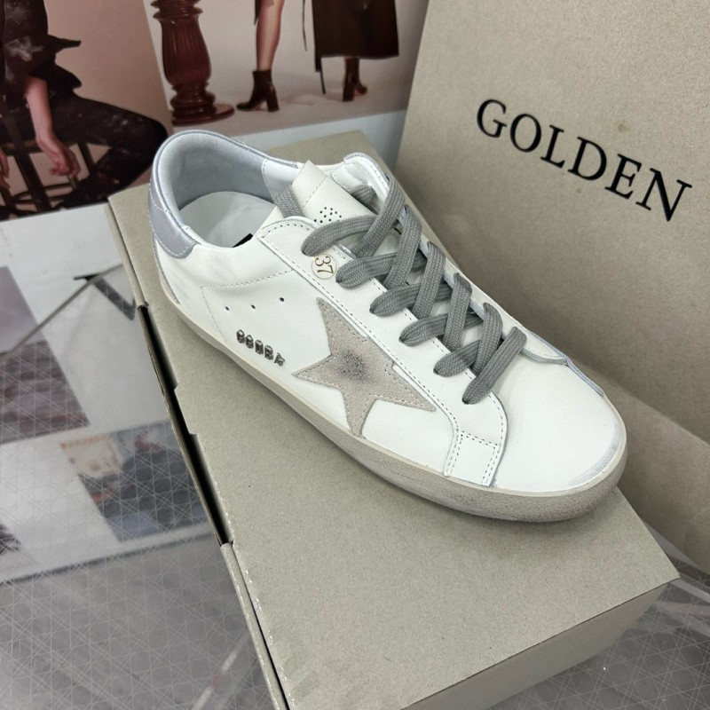 2025 Unisex GGDB White Grey Leather Sneakers