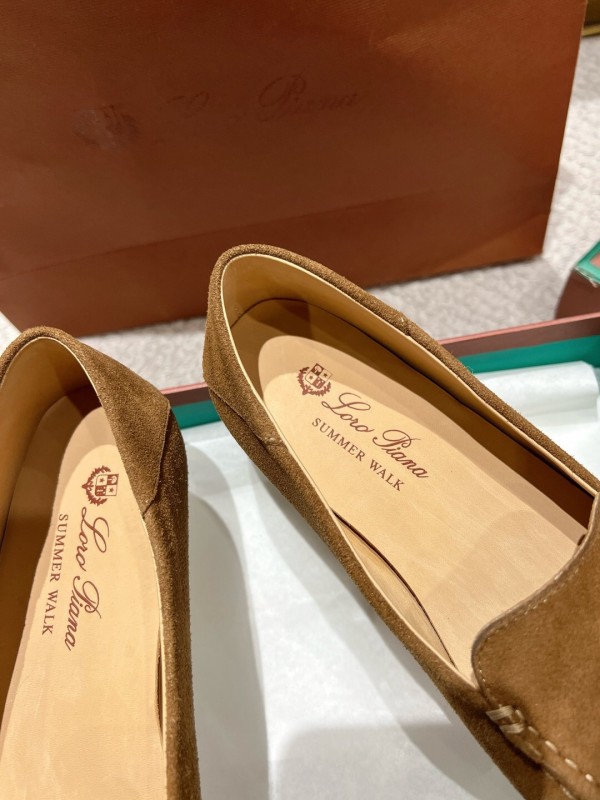 2025 Women LP Brown Suede Loafers Tassel LY00291