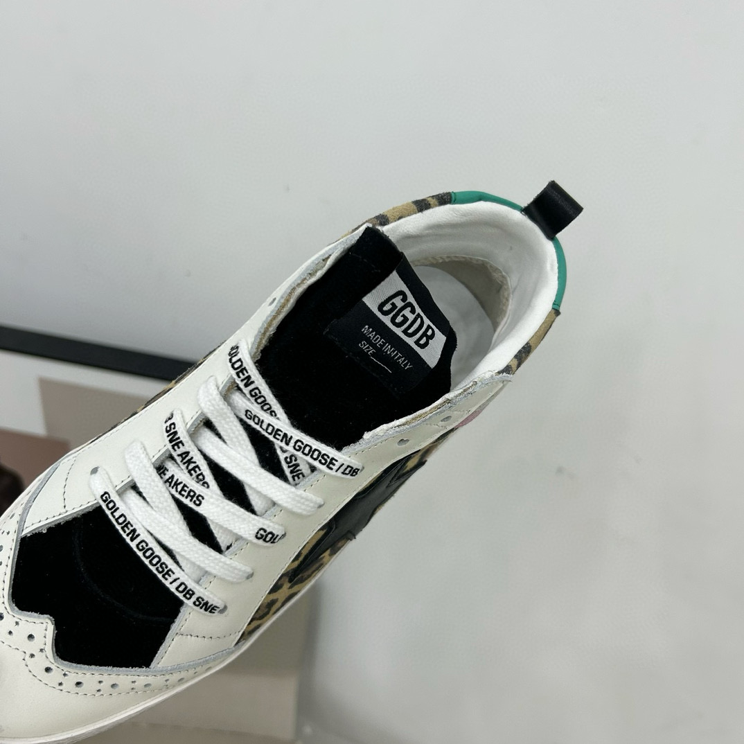 2024 Unisex GGDB Leopard Pink Green Leather Suede High Top Sneakers MJ00300