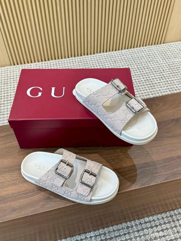 2025 Women Gucci Beige Leather Sandals