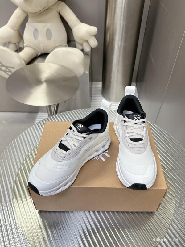 2025 Women Loewe White Black Leather Sneakers