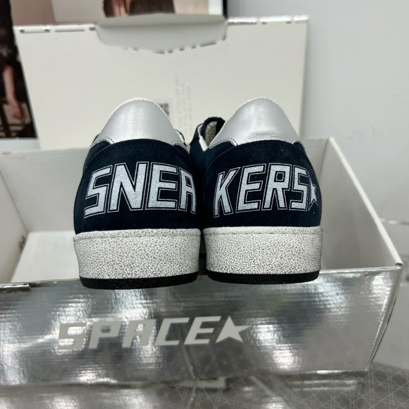 2024 Unisex GGDB Navy White Suede Leather Low-Top Sneakers MJ00260