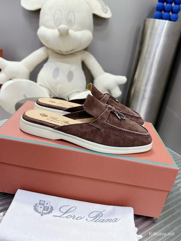 2024 Slippers LP Brown Suede Loafers