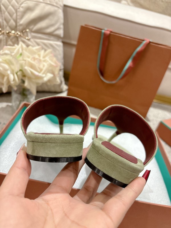 2025 Slippers LP Light Green Suede Casual LY00250