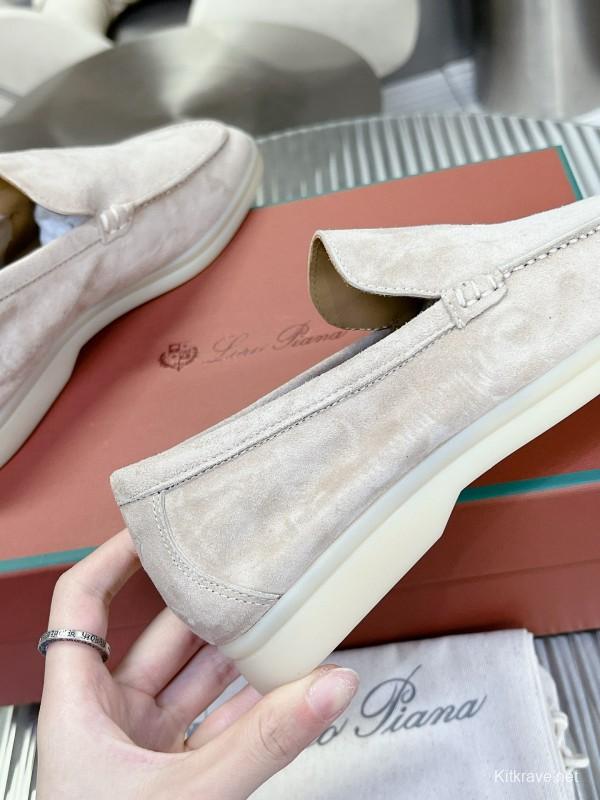 2024 Unisex Le Parmentier Beige Suede Loafers MJ00270