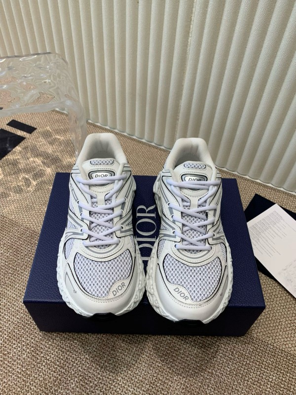 2024 Unisex Dior Beige Grey White Leather Mesh Sneakers MJ00400