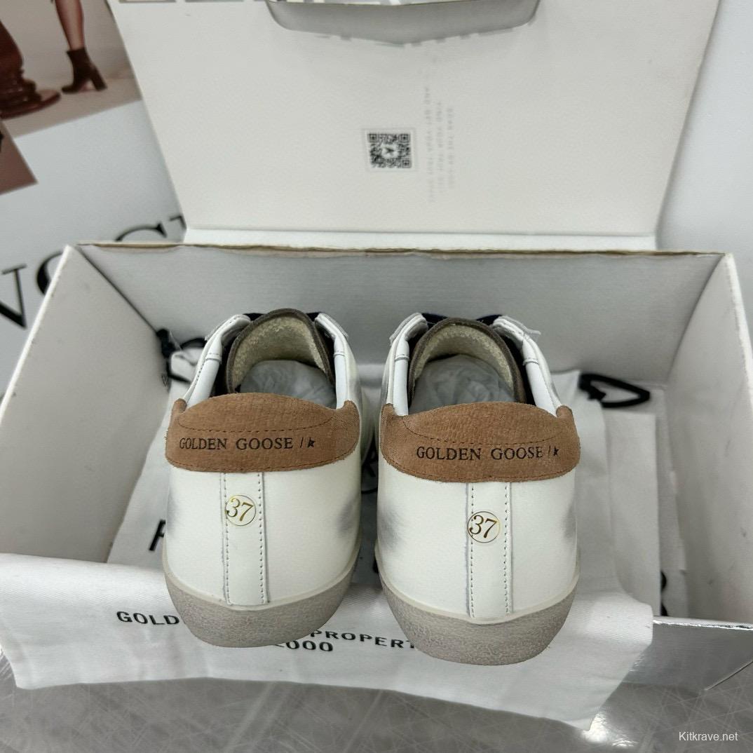 2025 Women GGDB White Black Suede Leather Sneakers