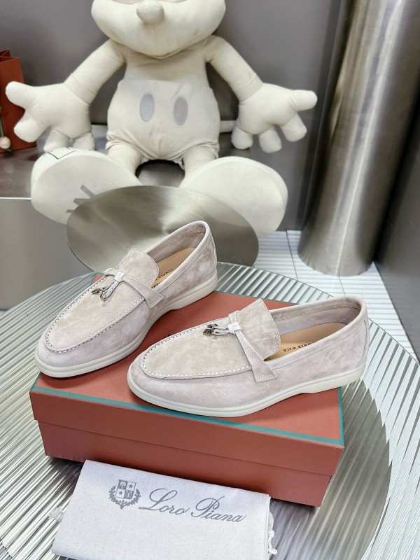 2024 Unisex Le Parmentier Beige Suede Loafers