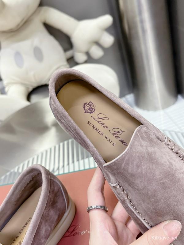 2024 Unisex LP Light Pink Suede Loafers MJ00270