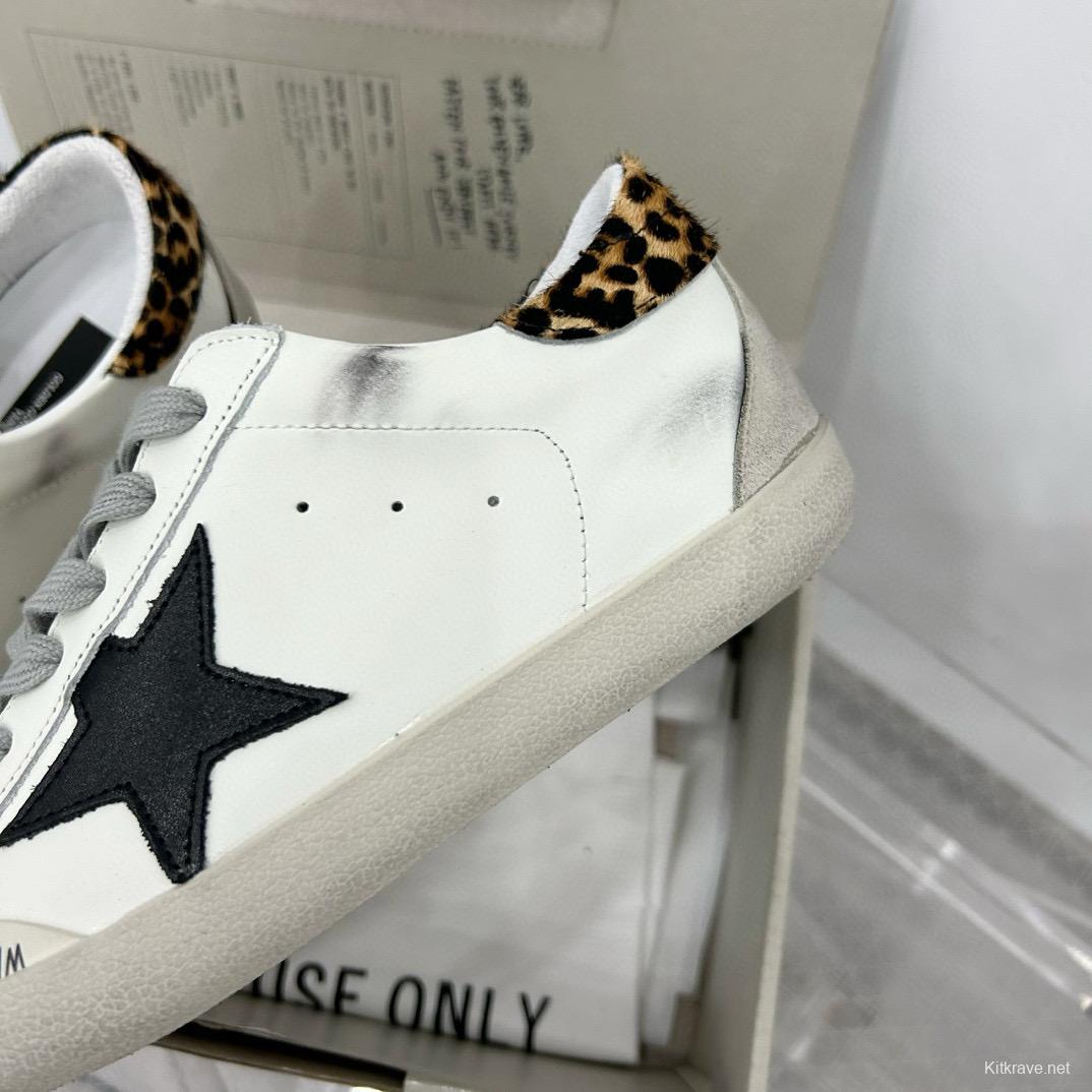2025 Women GGDB White Black Leather Sneakers LY00360