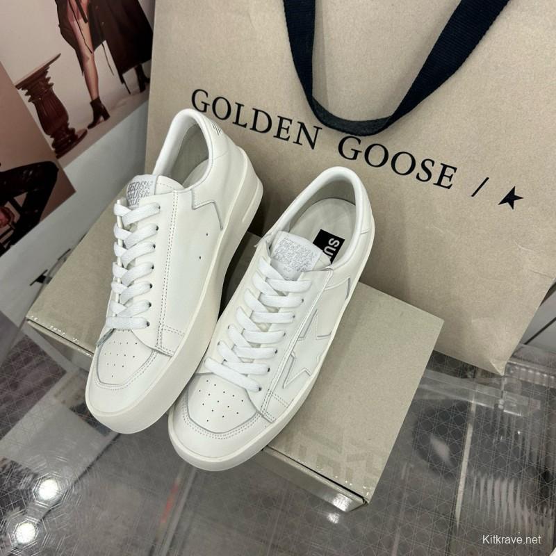 2024 Unisex GGDB White Leather Low Top Sneakers MJ00260