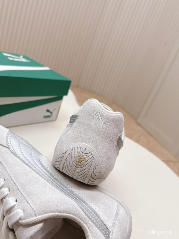 2025 Women PUMA White Suede Sneakers LY00280