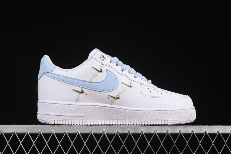 Nike Air Force 1 '07 Low Custom 2D Theme Four Hook Sky Blue Casual Sneakers - ZH0316-084