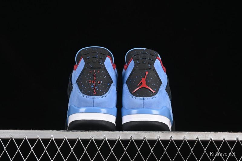 Nike Travis Scott Cactus Jack x Air Jordan 4 Retro AJ4 Collaboration Suede Blue - 308497-406