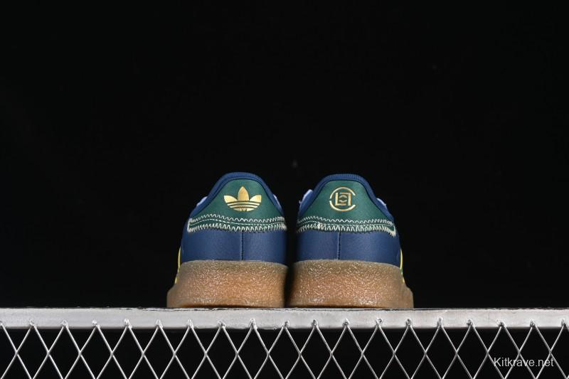 Adidas Originals Gazelle S By JR5408 Clot Collaboration Platform Casual Slip-Resistant Wear-Resistant Low-Top Sneakers