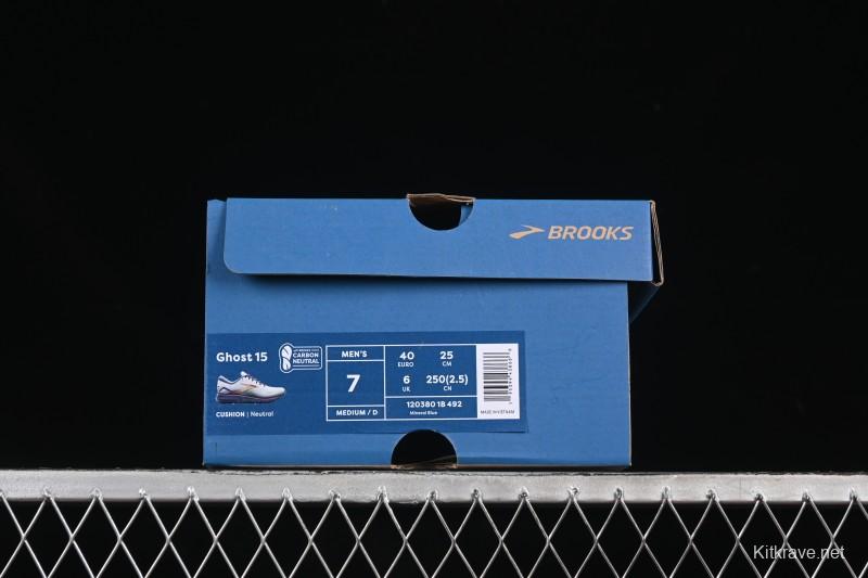 Brooks Ghost 15 Low-Cut Breathable Cushioned Support Casual Sports Running Shoes - 1203801B492