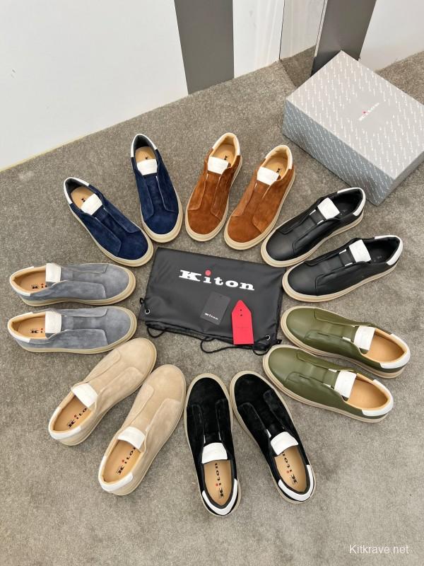 Kiton Men's Four Seasons Classic Casual Slip-On Loafer - AS00320