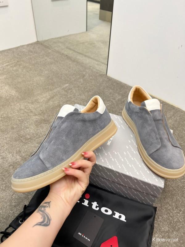 Kiton Men's Four Seasons Classic Casual Slip-On Loafer - AS00320