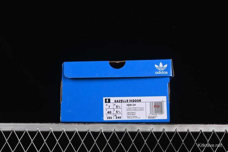 Adidas Originals Gazelle Indoor Retro Casual Slip-Resistant Wear-Resistant Low-Top Skate Shoes - JQ8124